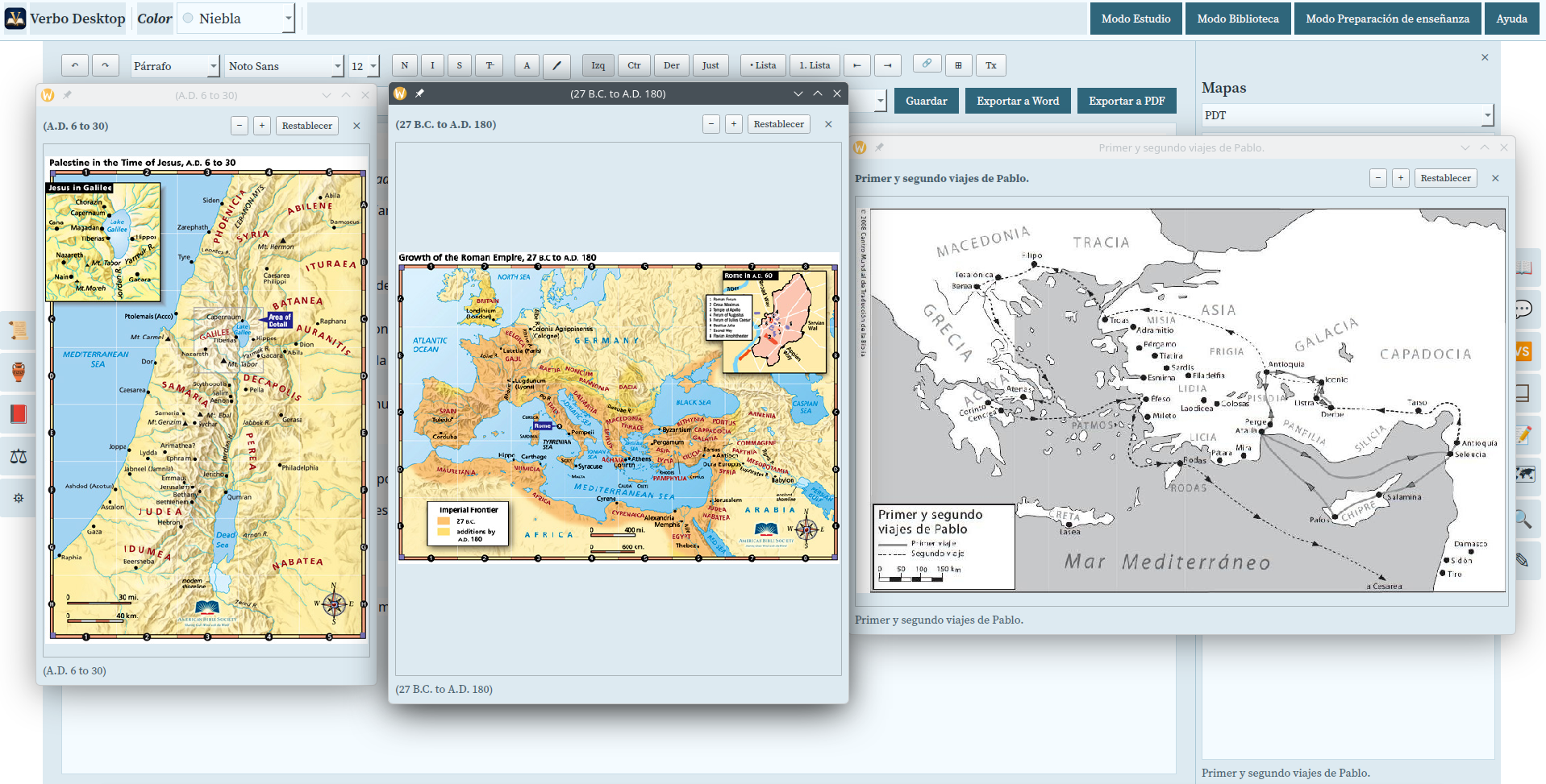 Biblical maps in Verbo